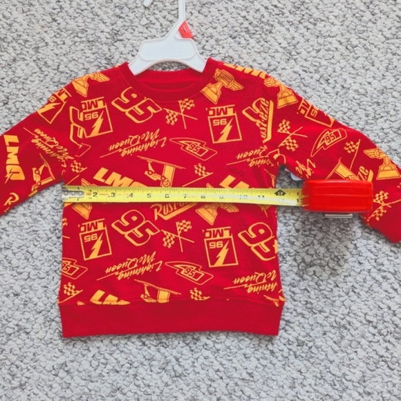 🔷NWT Disney Pixar Kids (2T) Cars Lightning McQueen Rust-eze LMQ Sweatshirt - Picture 9 of 12